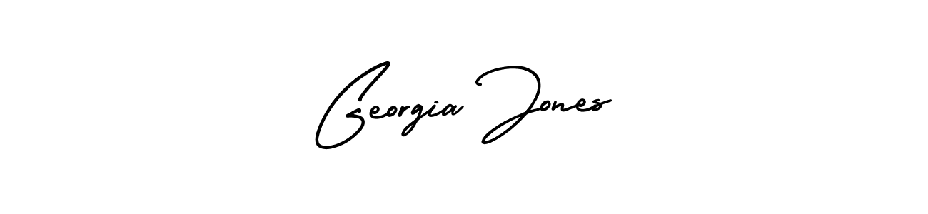 You should practise on your own different ways (AmerikaSignatureDemo-Regular) to write your name (Georgia Jones) in signature. don't let someone else do it for you. Georgia Jones signature style 3 images and pictures png
