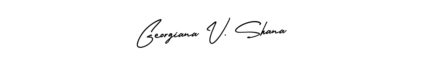 Best and Professional Signature Style for Georgiana V. Shana. AmerikaSignatureDemo-Regular Best Signature Style Collection. Georgiana V. Shana signature style 3 images and pictures png