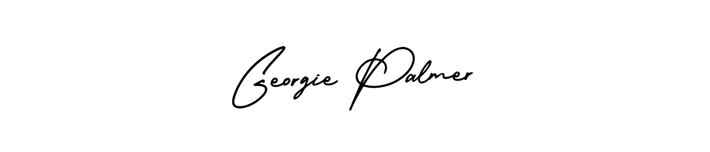 This is the best signature style for the Georgie Palmer name. Also you like these signature font (AmerikaSignatureDemo-Regular). Mix name signature. Georgie Palmer signature style 3 images and pictures png