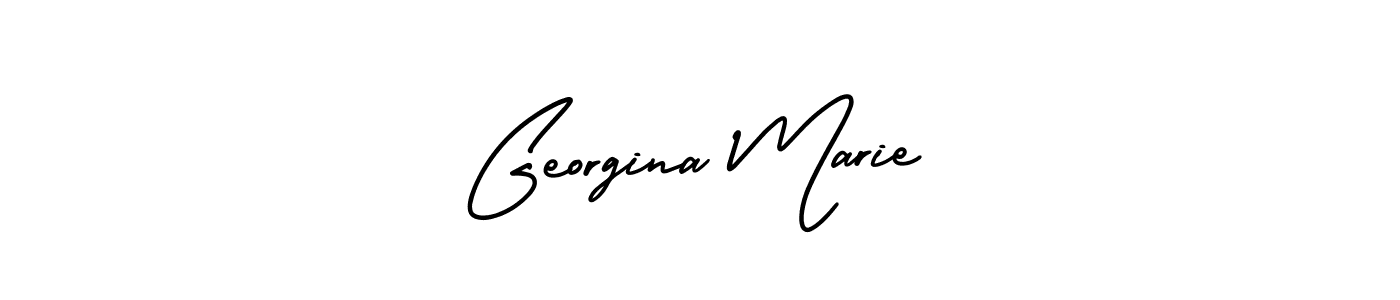 How to make Georgina Marie name signature. Use AmerikaSignatureDemo-Regular style for creating short signs online. This is the latest handwritten sign. Georgina Marie signature style 3 images and pictures png