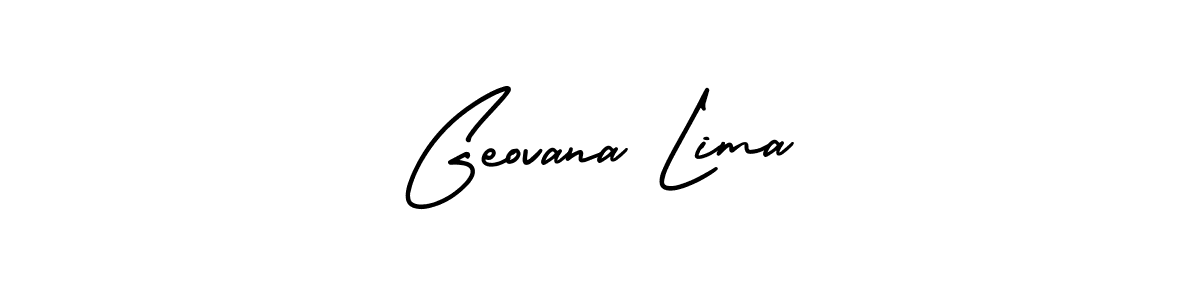 How to make Geovana Lima name signature. Use AmerikaSignatureDemo-Regular style for creating short signs online. This is the latest handwritten sign. Geovana Lima signature style 3 images and pictures png