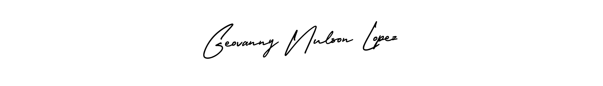 Make a beautiful signature design for name Geovanny Nulson Lopez. With this signature (AmerikaSignatureDemo-Regular) style, you can create a handwritten signature for free. Geovanny Nulson Lopez signature style 3 images and pictures png