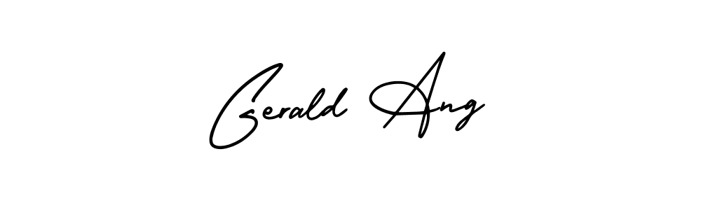 How to make Gerald Ang name signature. Use AmerikaSignatureDemo-Regular style for creating short signs online. This is the latest handwritten sign. Gerald Ang signature style 3 images and pictures png