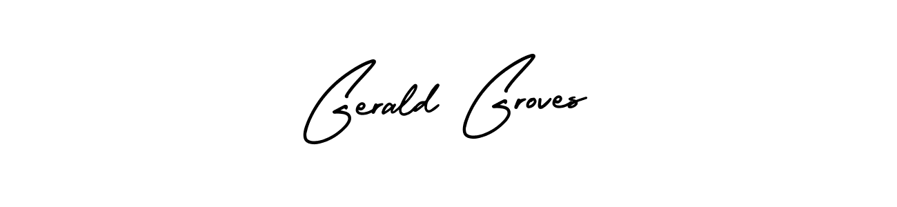 Gerald Groves stylish signature style. Best Handwritten Sign (AmerikaSignatureDemo-Regular) for my name. Handwritten Signature Collection Ideas for my name Gerald Groves. Gerald Groves signature style 3 images and pictures png