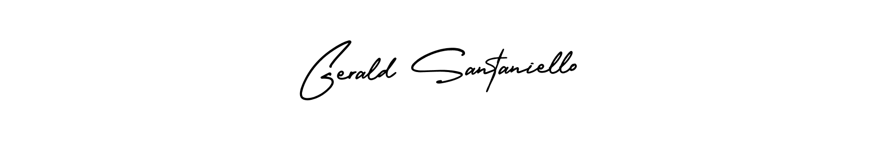 Make a beautiful signature design for name Gerald Santaniello. With this signature (AmerikaSignatureDemo-Regular) style, you can create a handwritten signature for free. Gerald Santaniello signature style 3 images and pictures png