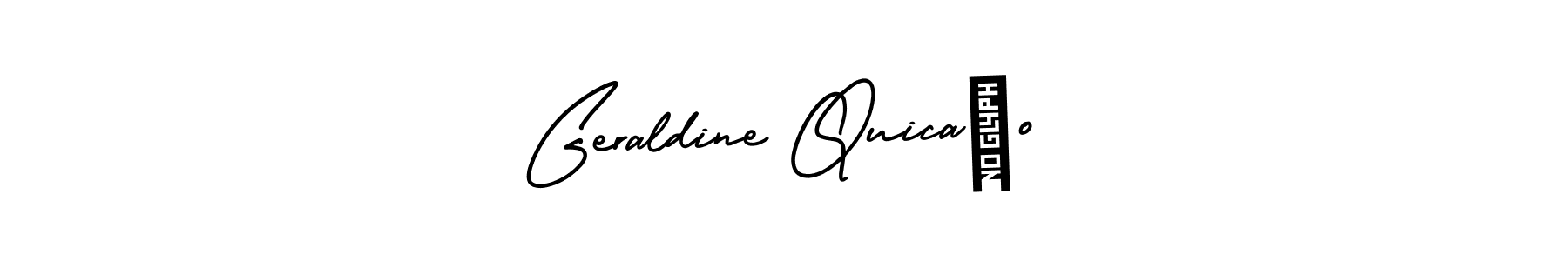 Also You can easily find your signature by using the search form. We will create Geraldine Quicaño name handwritten signature images for you free of cost using AmerikaSignatureDemo-Regular sign style. Geraldine Quicaño signature style 3 images and pictures png