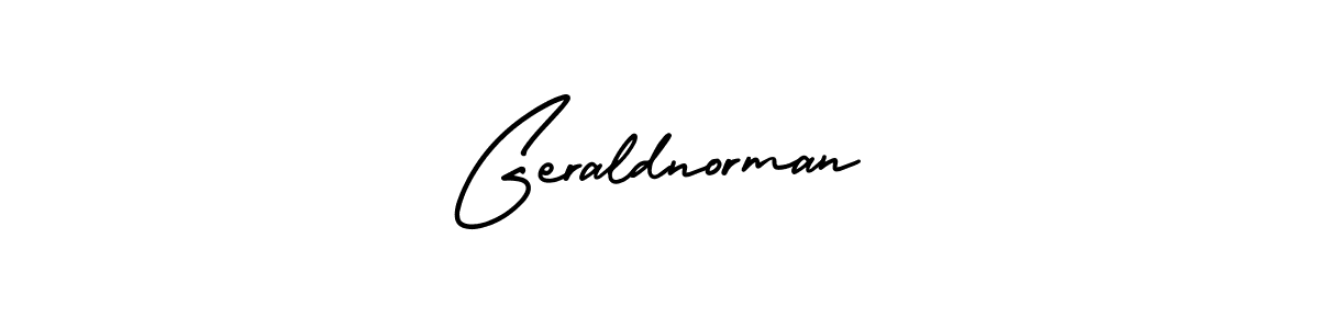 How to make Geraldnorman name signature. Use AmerikaSignatureDemo-Regular style for creating short signs online. This is the latest handwritten sign. Geraldnorman signature style 3 images and pictures png