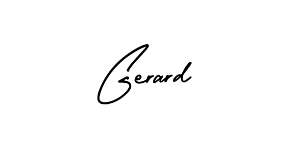 How to make Gerard name signature. Use AmerikaSignatureDemo-Regular style for creating short signs online. This is the latest handwritten sign. Gerard signature style 3 images and pictures png