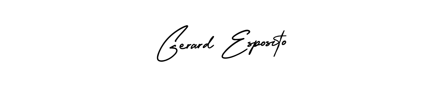 The best way (AmerikaSignatureDemo-Regular) to make a short signature is to pick only two or three words in your name. The name Gerard Esposito include a total of six letters. For converting this name. Gerard Esposito signature style 3 images and pictures png