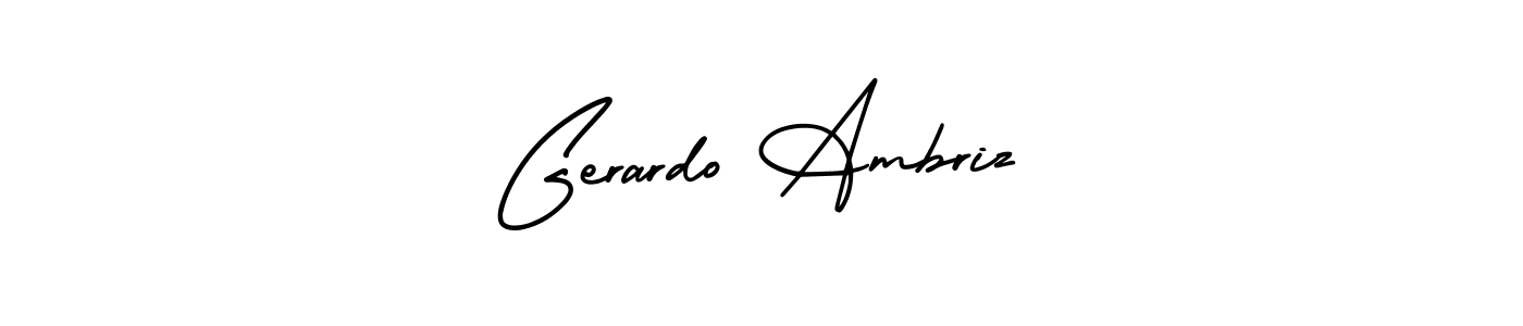 Create a beautiful signature design for name Gerardo Ambriz. With this signature (AmerikaSignatureDemo-Regular) fonts, you can make a handwritten signature for free. Gerardo Ambriz signature style 3 images and pictures png