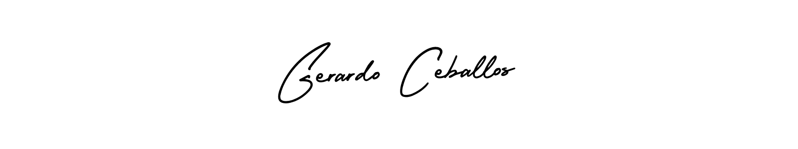 Create a beautiful signature design for name Gerardo Ceballos. With this signature (AmerikaSignatureDemo-Regular) fonts, you can make a handwritten signature for free. Gerardo Ceballos signature style 3 images and pictures png