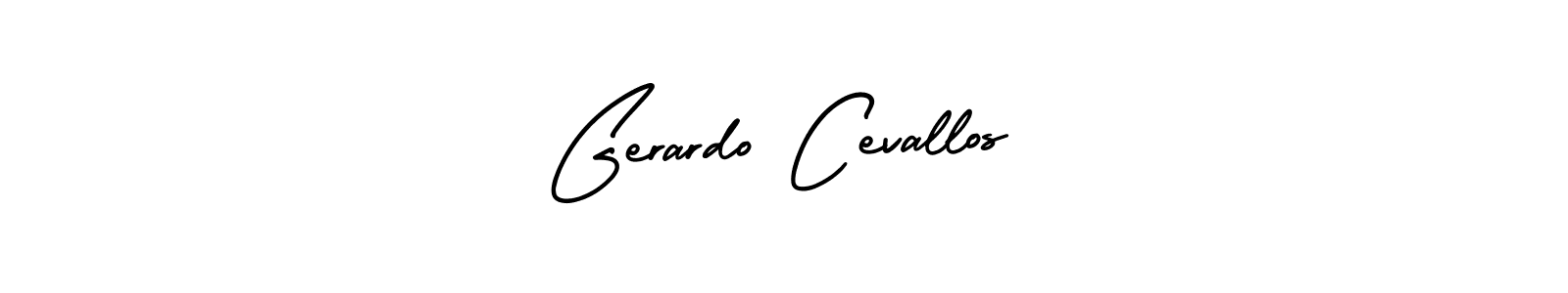 Gerardo Cevallos stylish signature style. Best Handwritten Sign (AmerikaSignatureDemo-Regular) for my name. Handwritten Signature Collection Ideas for my name Gerardo Cevallos. Gerardo Cevallos signature style 3 images and pictures png