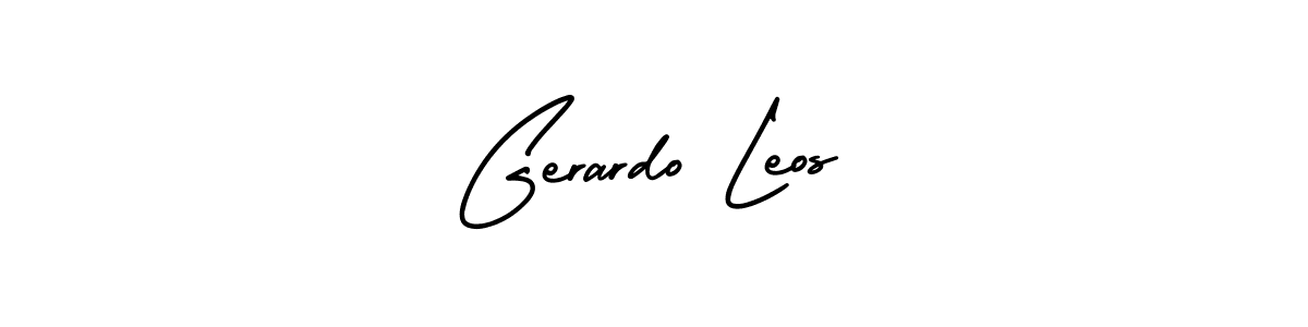 How to make Gerardo Leos name signature. Use AmerikaSignatureDemo-Regular style for creating short signs online. This is the latest handwritten sign. Gerardo Leos signature style 3 images and pictures png