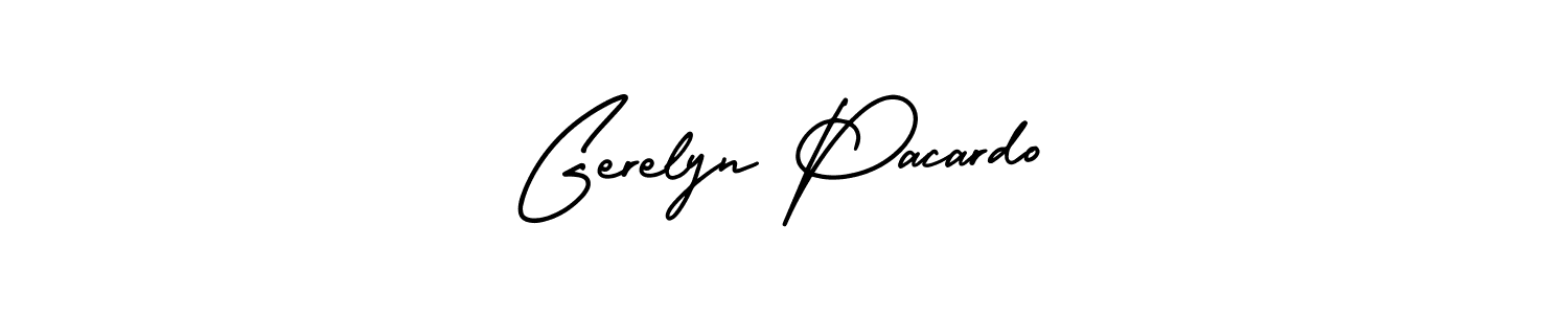 AmerikaSignatureDemo-Regular is a professional signature style that is perfect for those who want to add a touch of class to their signature. It is also a great choice for those who want to make their signature more unique. Get Gerelyn Pacardo name to fancy signature for free. Gerelyn Pacardo signature style 3 images and pictures png