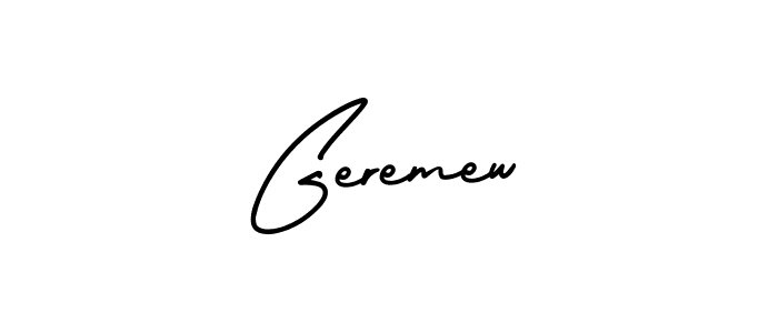 How to make Geremew signature? AmerikaSignatureDemo-Regular is a professional autograph style. Create handwritten signature for Geremew name. Geremew signature style 3 images and pictures png