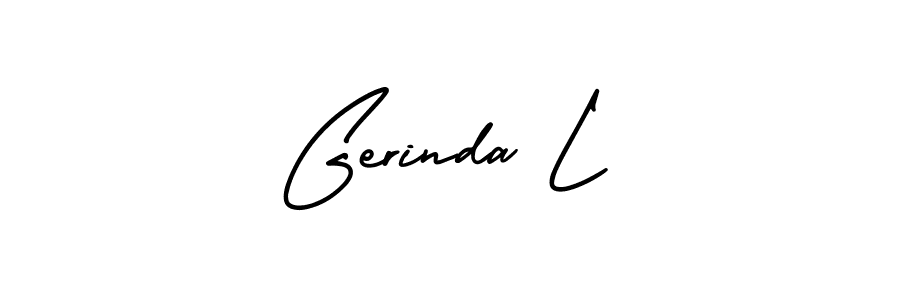 Make a short Gerinda L signature style. Manage your documents anywhere anytime using AmerikaSignatureDemo-Regular. Create and add eSignatures, submit forms, share and send files easily. Gerinda L signature style 3 images and pictures png