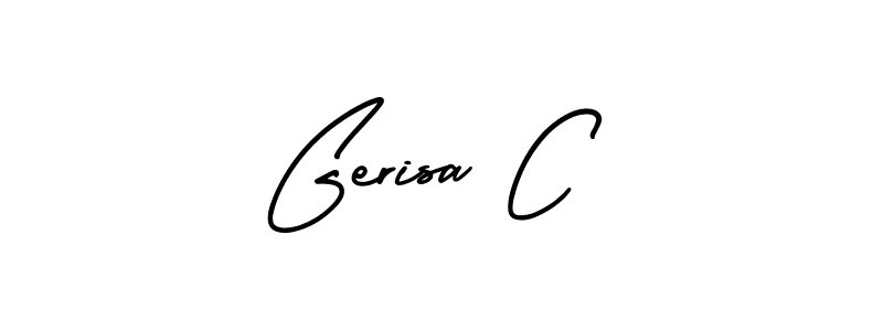 Create a beautiful signature design for name Gerisa C. With this signature (AmerikaSignatureDemo-Regular) fonts, you can make a handwritten signature for free. Gerisa C signature style 3 images and pictures png