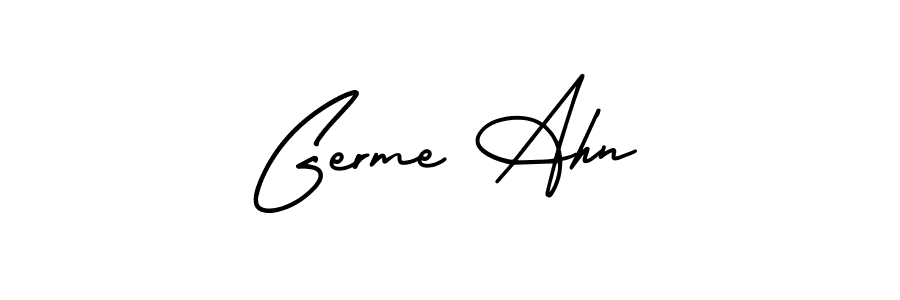 This is the best signature style for the Germe Ahn name. Also you like these signature font (AmerikaSignatureDemo-Regular). Mix name signature. Germe Ahn signature style 3 images and pictures png