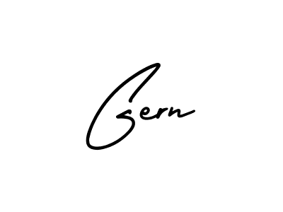 You should practise on your own different ways (AmerikaSignatureDemo-Regular) to write your name (Gern) in signature. don't let someone else do it for you. Gern signature style 3 images and pictures png