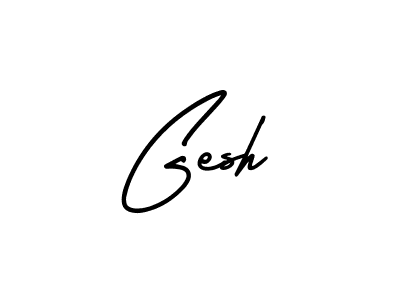 How to make Gesh signature? AmerikaSignatureDemo-Regular is a professional autograph style. Create handwritten signature for Gesh name. Gesh signature style 3 images and pictures png