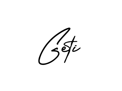 It looks lik you need a new signature style for name Geti. Design unique handwritten (AmerikaSignatureDemo-Regular) signature with our free signature maker in just a few clicks. Geti signature style 3 images and pictures png