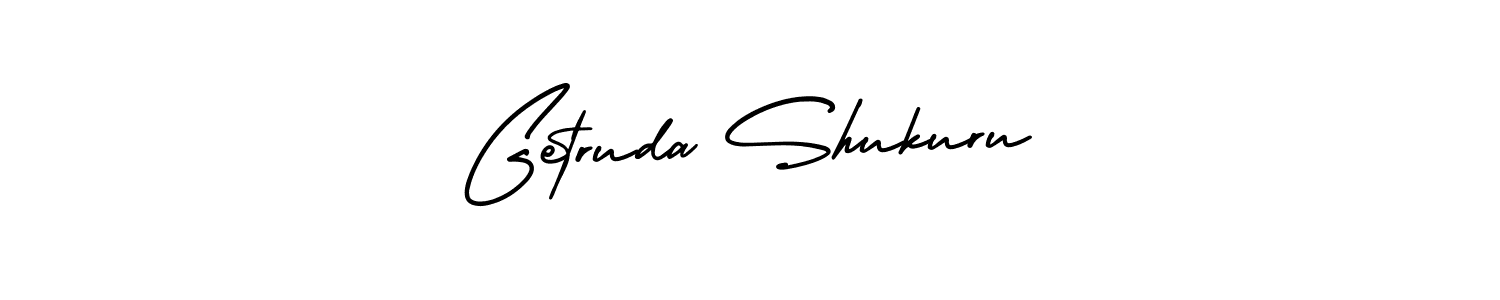 if you are searching for the best signature style for your name Getruda Shukuru. so please give up your signature search. here we have designed multiple signature styles  using AmerikaSignatureDemo-Regular. Getruda Shukuru signature style 3 images and pictures png