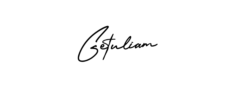 Similarly AmerikaSignatureDemo-Regular is the best handwritten signature design. Signature creator online .You can use it as an online autograph creator for name Getuliam. Getuliam signature style 3 images and pictures png