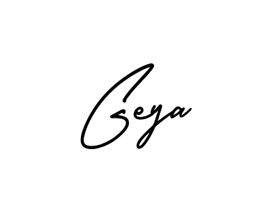 You should practise on your own different ways (AmerikaSignatureDemo-Regular) to write your name (Geya) in signature. don't let someone else do it for you. Geya signature style 3 images and pictures png