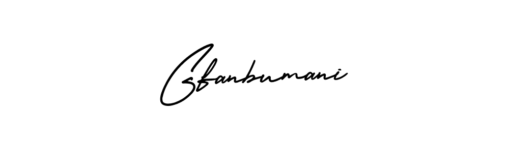 Also You can easily find your signature by using the search form. We will create Gfanbumani name handwritten signature images for you free of cost using AmerikaSignatureDemo-Regular sign style. Gfanbumani signature style 3 images and pictures png