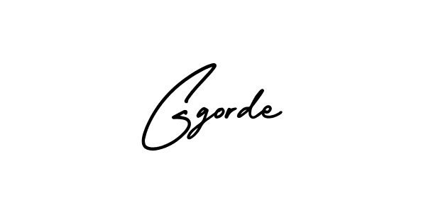 How to make Ggorde name signature. Use AmerikaSignatureDemo-Regular style for creating short signs online. This is the latest handwritten sign. Ggorde signature style 3 images and pictures png
