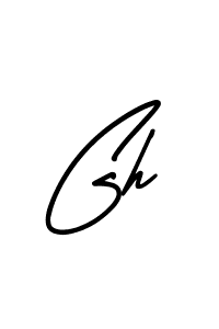 How to make Gh name signature. Use AmerikaSignatureDemo-Regular style for creating short signs online. This is the latest handwritten sign. Gh signature style 3 images and pictures png