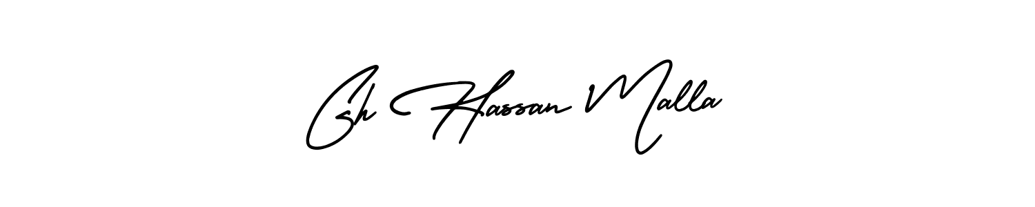 Create a beautiful signature design for name Gh Hassan Malla. With this signature (AmerikaSignatureDemo-Regular) fonts, you can make a handwritten signature for free. Gh Hassan Malla signature style 3 images and pictures png