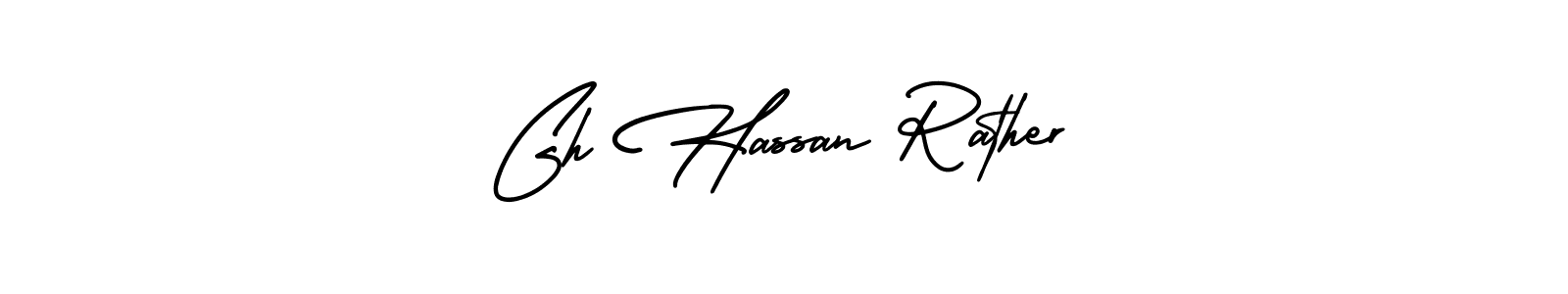 Gh Hassan Rather stylish signature style. Best Handwritten Sign (AmerikaSignatureDemo-Regular) for my name. Handwritten Signature Collection Ideas for my name Gh Hassan Rather. Gh Hassan Rather signature style 3 images and pictures png