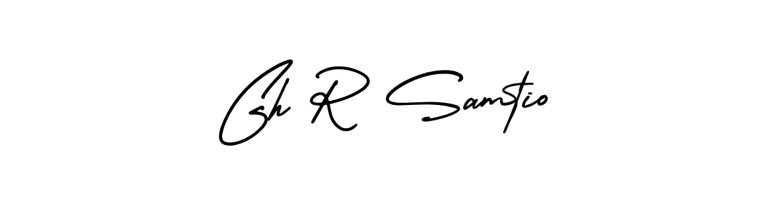 The best way (AmerikaSignatureDemo-Regular) to make a short signature is to pick only two or three words in your name. The name Gh R Samtio include a total of six letters. For converting this name. Gh R Samtio signature style 3 images and pictures png