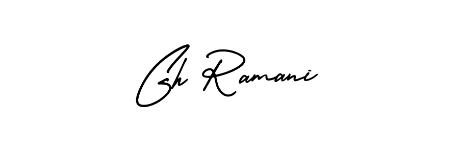 Make a beautiful signature design for name Gh Ramani. With this signature (AmerikaSignatureDemo-Regular) style, you can create a handwritten signature for free. Gh Ramani signature style 3 images and pictures png