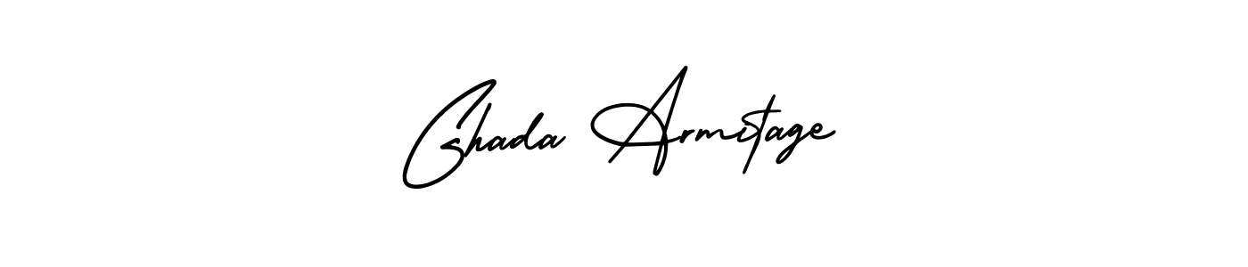 How to make Ghada Armitage name signature. Use AmerikaSignatureDemo-Regular style for creating short signs online. This is the latest handwritten sign. Ghada Armitage signature style 3 images and pictures png