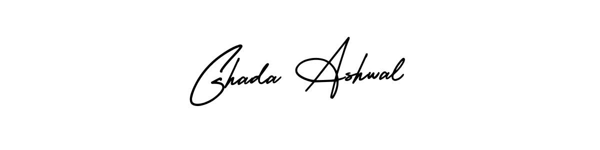 Create a beautiful signature design for name Ghada Ashwal. With this signature (AmerikaSignatureDemo-Regular) fonts, you can make a handwritten signature for free. Ghada Ashwal signature style 3 images and pictures png