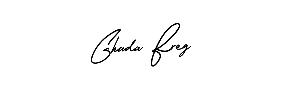 It looks lik you need a new signature style for name Ghada Freg. Design unique handwritten (AmerikaSignatureDemo-Regular) signature with our free signature maker in just a few clicks. Ghada Freg signature style 3 images and pictures png