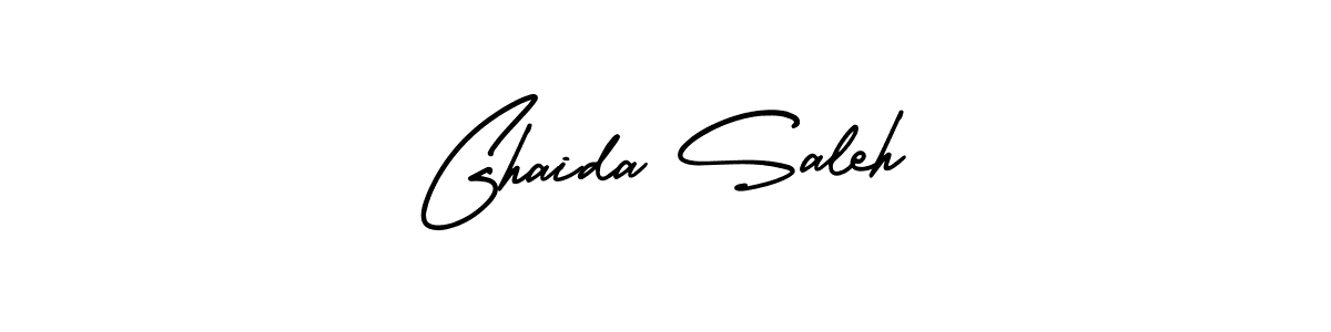 How to make Ghaida Saleh name signature. Use AmerikaSignatureDemo-Regular style for creating short signs online. This is the latest handwritten sign. Ghaida Saleh signature style 3 images and pictures png