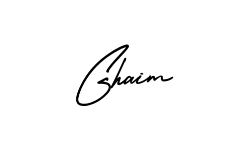 The best way (AmerikaSignatureDemo-Regular) to make a short signature is to pick only two or three words in your name. The name Ghaim include a total of six letters. For converting this name. Ghaim signature style 3 images and pictures png
