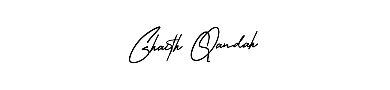 Ghaith Qandah stylish signature style. Best Handwritten Sign (AmerikaSignatureDemo-Regular) for my name. Handwritten Signature Collection Ideas for my name Ghaith Qandah. Ghaith Qandah signature style 3 images and pictures png