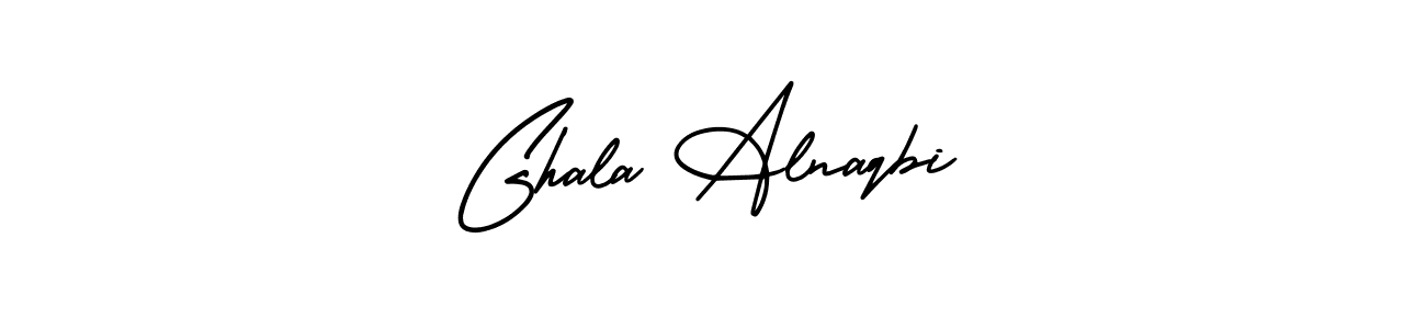 The best way (AmerikaSignatureDemo-Regular) to make a short signature is to pick only two or three words in your name. The name Ghala Alnaqbi include a total of six letters. For converting this name. Ghala Alnaqbi signature style 3 images and pictures png