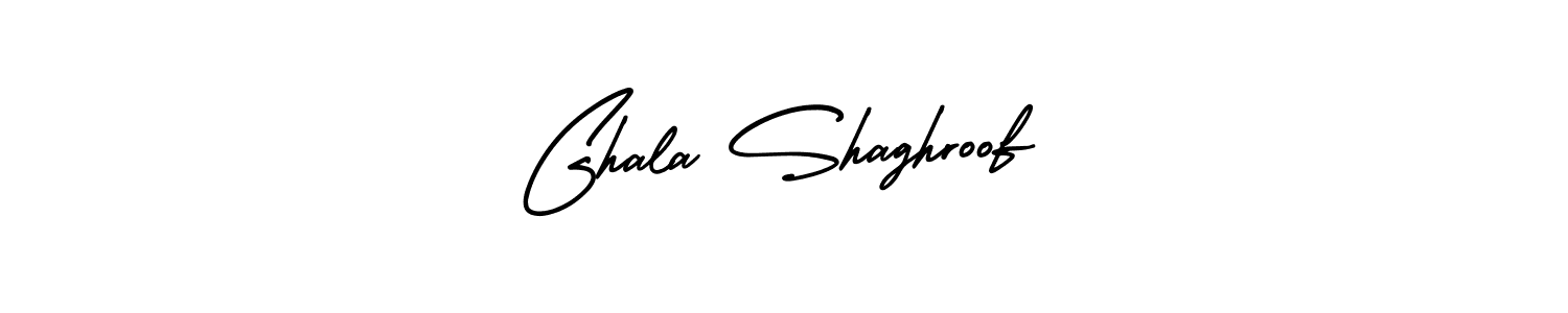 The best way (AmerikaSignatureDemo-Regular) to make a short signature is to pick only two or three words in your name. The name Ghala Shaghroof include a total of six letters. For converting this name. Ghala Shaghroof signature style 3 images and pictures png