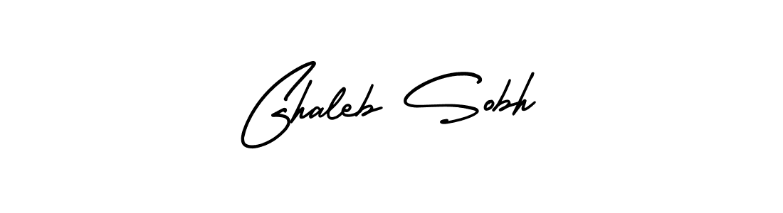 How to make Ghaleb Sobh name signature. Use AmerikaSignatureDemo-Regular style for creating short signs online. This is the latest handwritten sign. Ghaleb Sobh signature style 3 images and pictures png