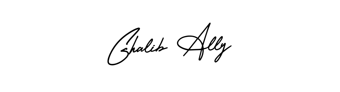 Make a beautiful signature design for name Ghalib Ally. With this signature (AmerikaSignatureDemo-Regular) style, you can create a handwritten signature for free. Ghalib Ally signature style 3 images and pictures png