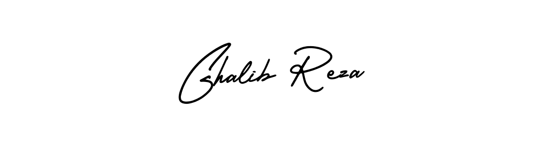 The best way (AmerikaSignatureDemo-Regular) to make a short signature is to pick only two or three words in your name. The name Ghalib Reza include a total of six letters. For converting this name. Ghalib Reza signature style 3 images and pictures png