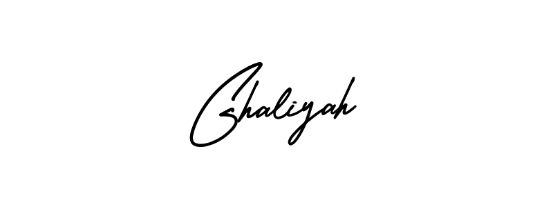 Use a signature maker to create a handwritten signature online. With this signature software, you can design (AmerikaSignatureDemo-Regular) your own signature for name Ghaliyah. Ghaliyah signature style 3 images and pictures png