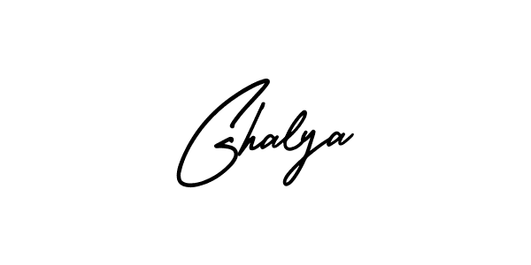 It looks lik you need a new signature style for name Ghalya. Design unique handwritten (AmerikaSignatureDemo-Regular) signature with our free signature maker in just a few clicks. Ghalya signature style 3 images and pictures png