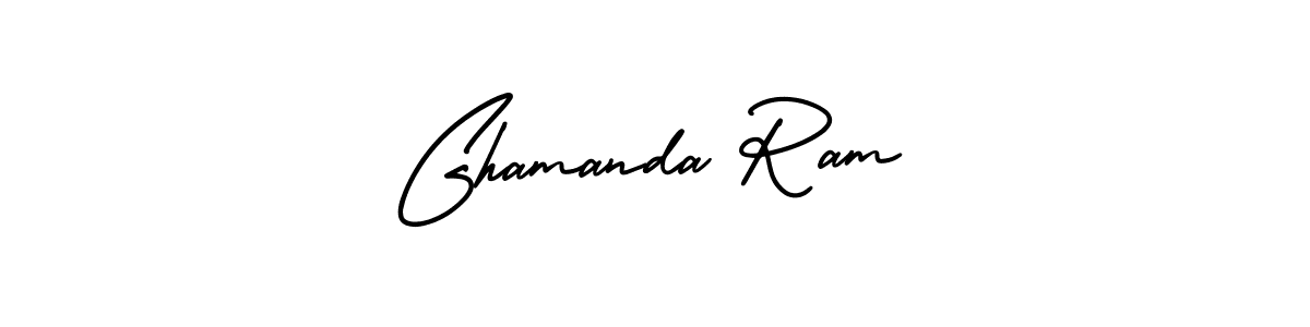 if you are searching for the best signature style for your name Ghamanda Ram. so please give up your signature search. here we have designed multiple signature styles  using AmerikaSignatureDemo-Regular. Ghamanda Ram signature style 3 images and pictures png