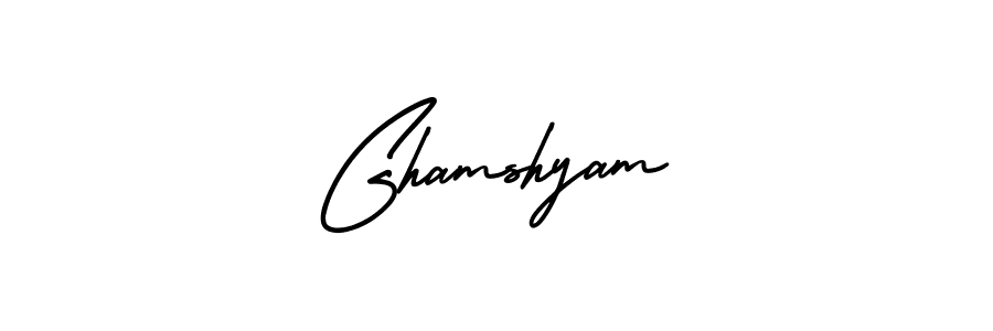 AmerikaSignatureDemo-Regular is a professional signature style that is perfect for those who want to add a touch of class to their signature. It is also a great choice for those who want to make their signature more unique. Get Ghamshyam name to fancy signature for free. Ghamshyam signature style 3 images and pictures png